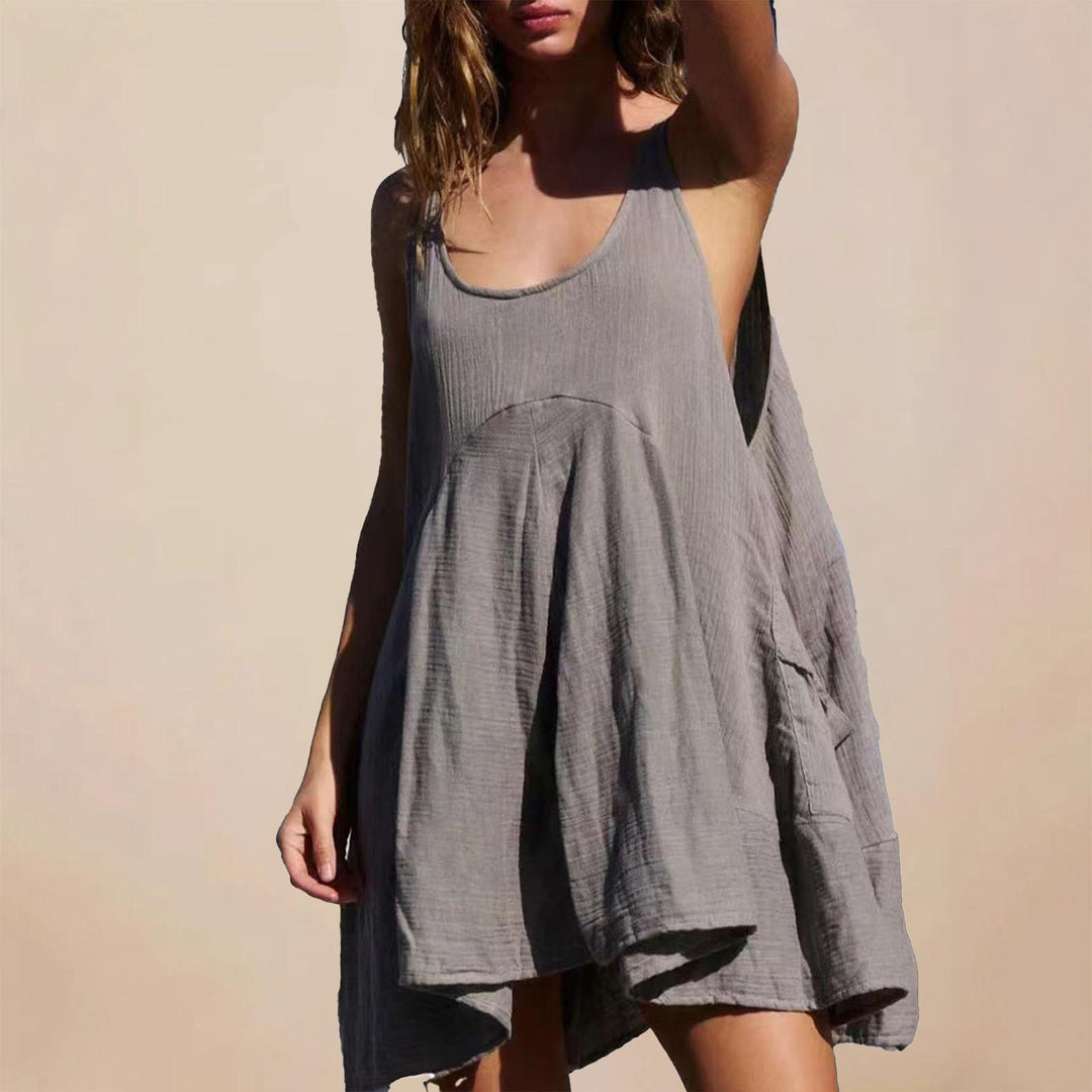 Babydoll Dress for Women Scoop Neck Loose Tank Top Dress Sleeveless Swing Flowy Sundresses for Daily Wear gorgeous