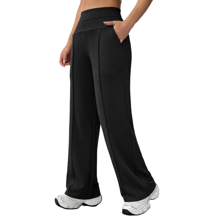 Yoga Pants Straight Leg for Women High Waist Workout Pants With Pockets Stretch Casual Sweatpants for Leisure brilliant