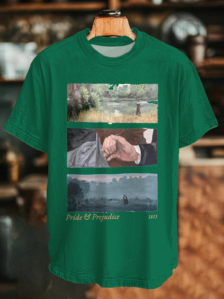 Pride And Prejudice 2005 Movie Print Crew Neck T-shirt