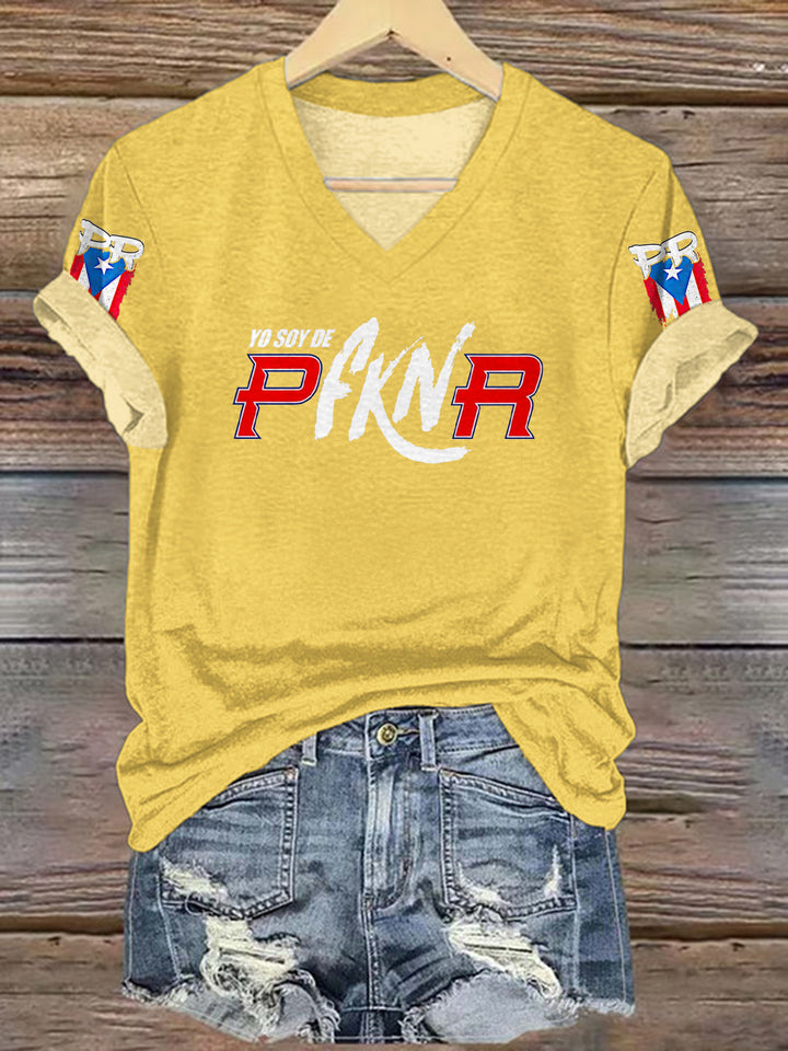 Bad Bunny Puerto Rico V-neck T-Shirt