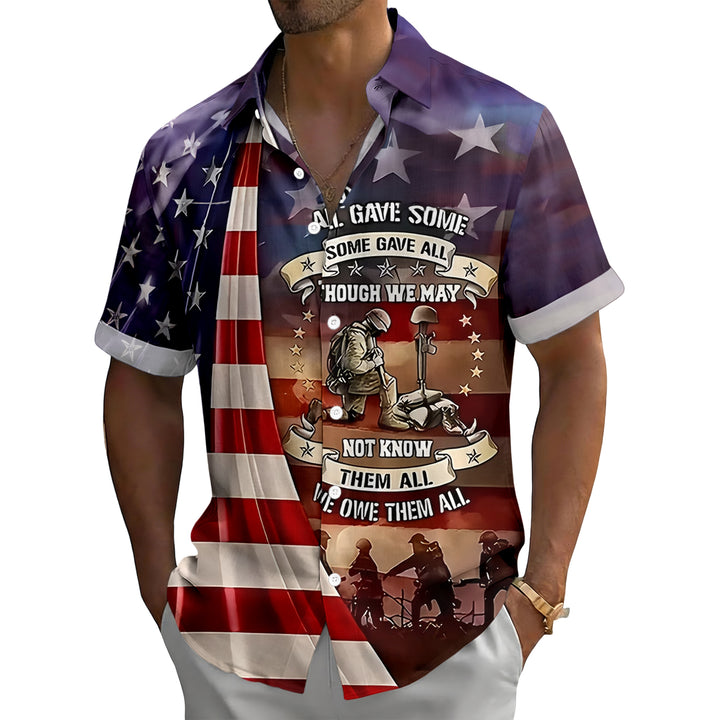 Flag Button Up Shirt Men 250 Years of Freedom Short Sleeve Hawaiian Shirts Summer Tops for Independence Day expert