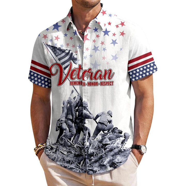 Flag Button Up Shirt Men 250 Years of Freedom Short Sleeve Hawaiian Shirts Summer Tops for Independence Day expert