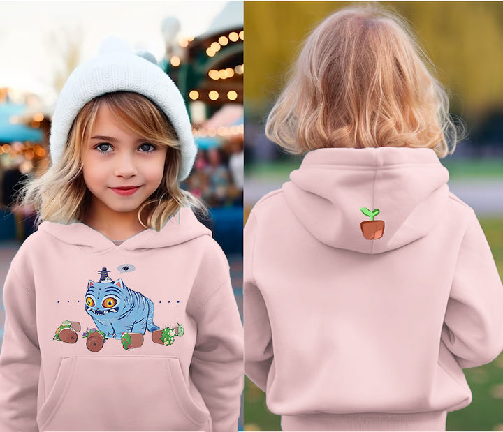 Demon Cat Derpy Children's Hooded Hoodie