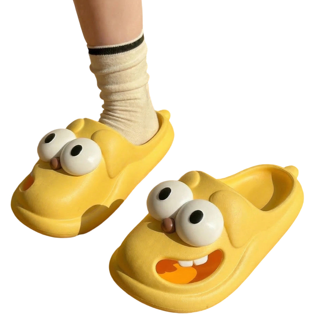 Animal Slippers for Women Closed Toe Cartoon Dog Slippers Casual Thick Sole Indoor Slides for Home Bedroom heathly