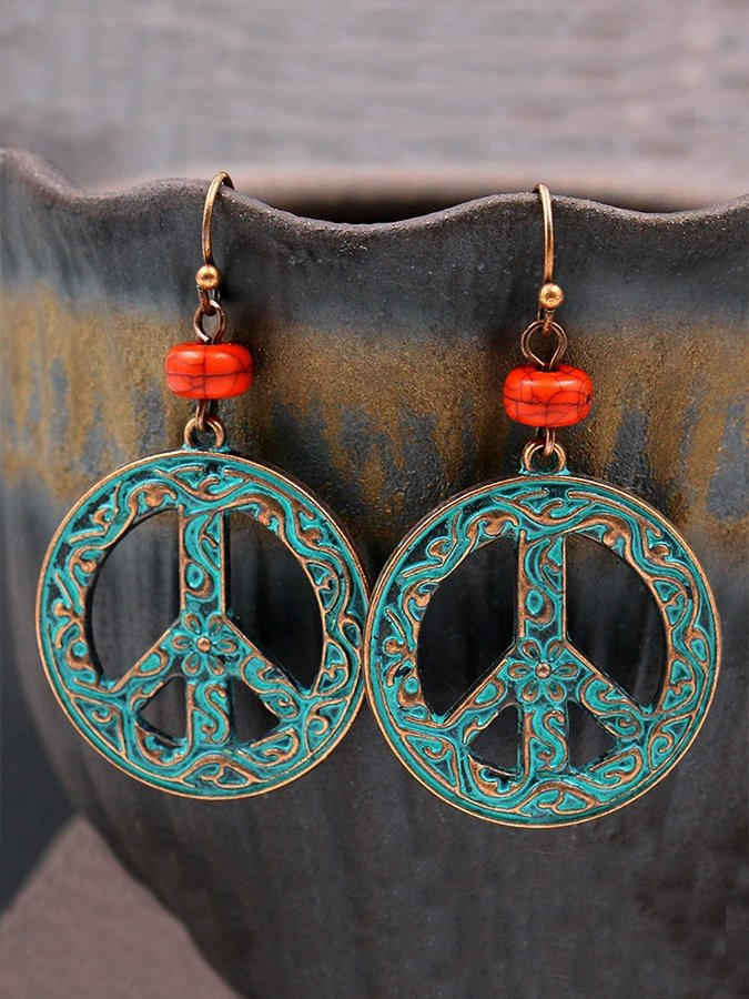 Vintage Distressed Alloy Earrings