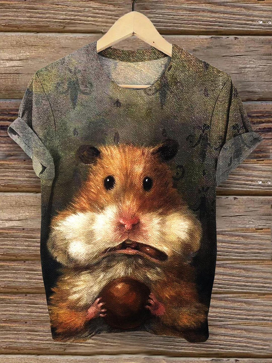 Funny Animal Print Crew Neck T-Shirt