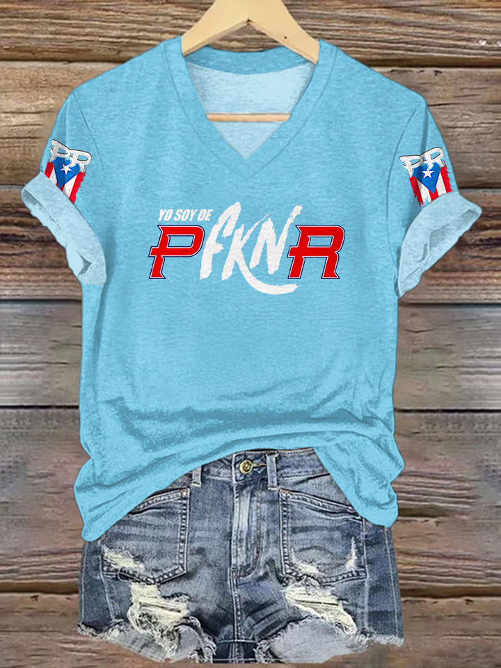 Bad Bunny Puerto Rico V-neck T-Shirt