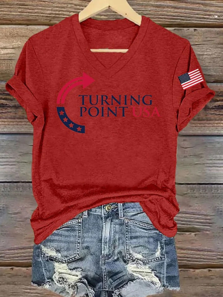 In Memory Of Charlie Kirk V-neck T-Shirt
