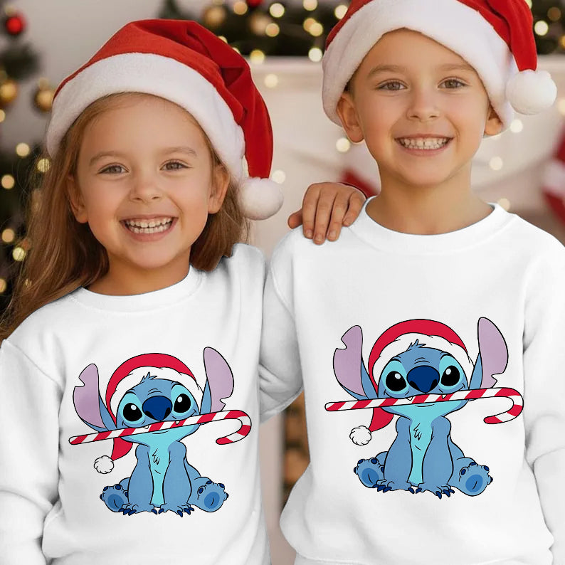Cartoon Snoopy Christmas Children's Crew Neck Sweatshirt
