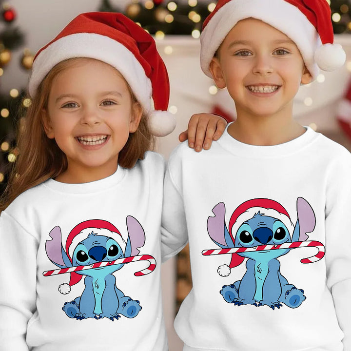 Cartoon Snoopy Christmas Children's Crew Neck Sweatshirt