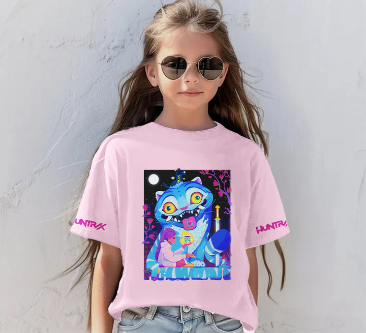 Demon Cat Derpy Children's Cotton T-Shirts