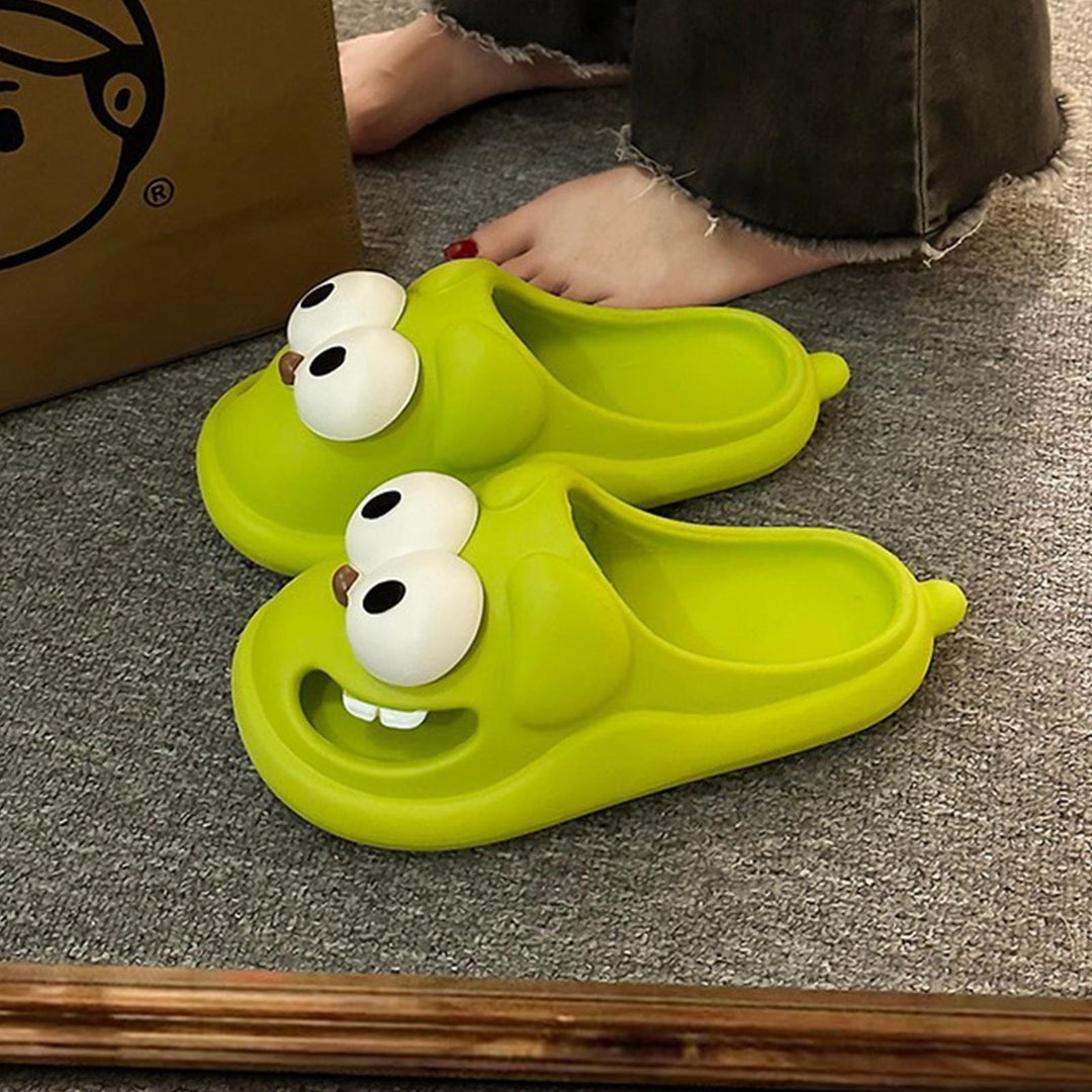 Animal Slippers for Women Closed Toe Cartoon Dog Slippers Casual Thick Sole Indoor Slides for Home Bedroom heathly