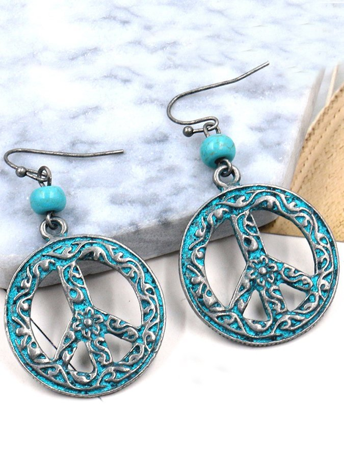 Vintage Distressed Alloy Earrings