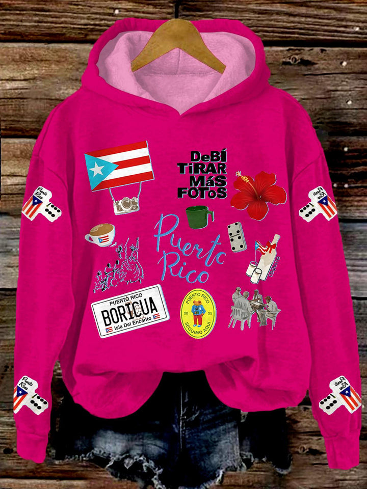 Dtmf Badbunny Long Sleeve Printed Hoodie