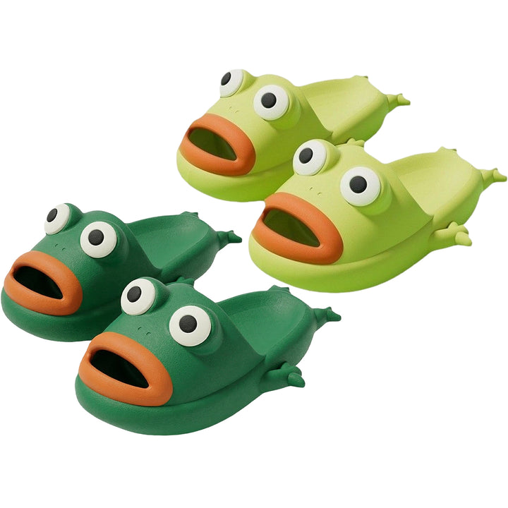 Cute Frog Slippers Non-Slip Funny Animal Slides Summer Couple Slippers for Home Bathroom Indoor Outdoor greater