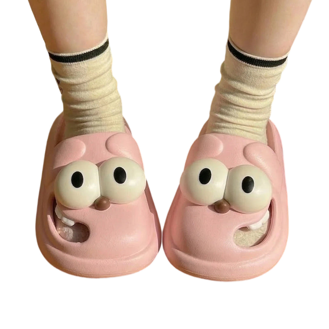 Animal Slippers for Women Closed Toe Cartoon Dog Slippers Casual Thick Sole Indoor Slides for Home Bedroom heathly