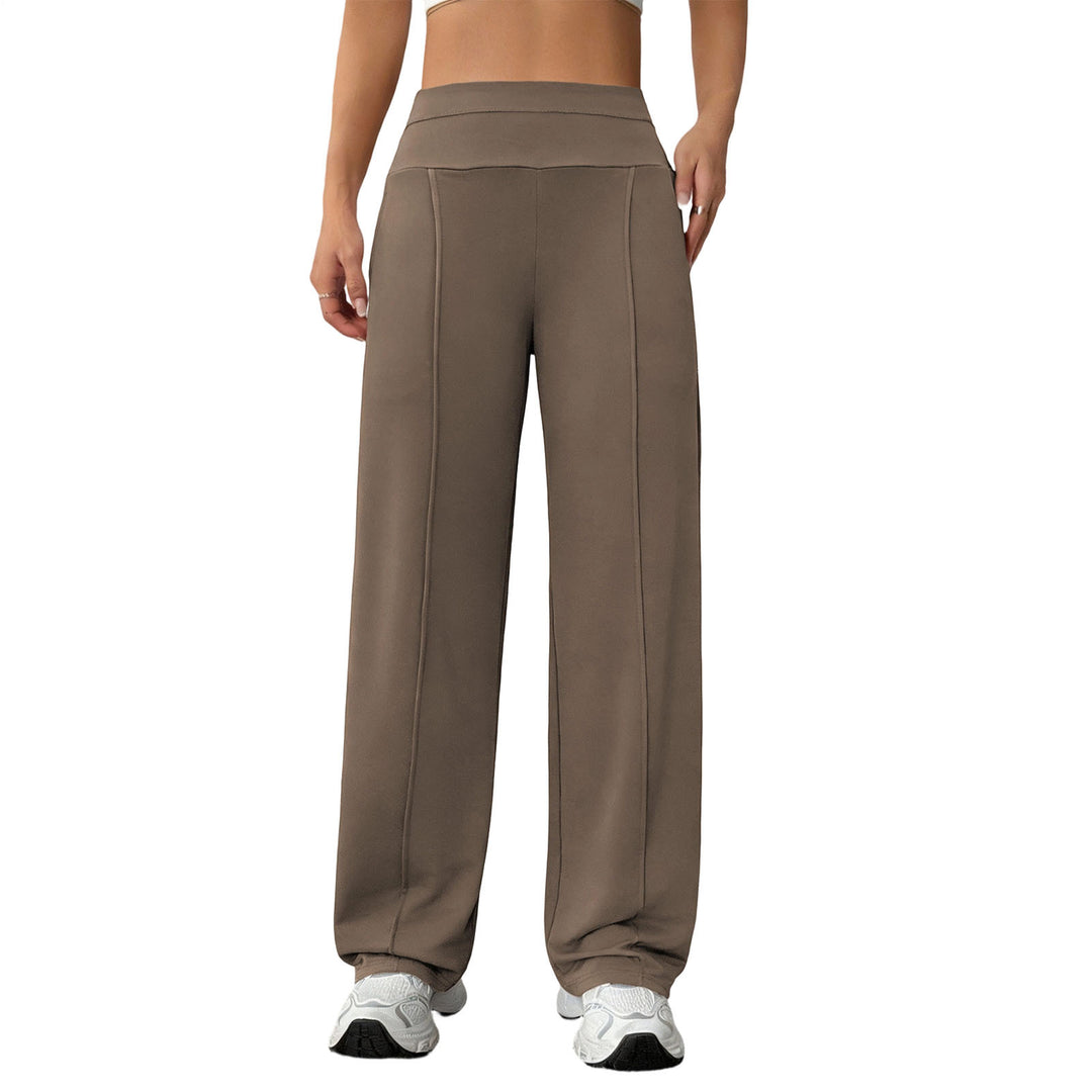 Yoga Pants Straight Leg for Women High Waist Workout Pants With Pockets Stretch Casual Sweatpants for Leisure brilliant