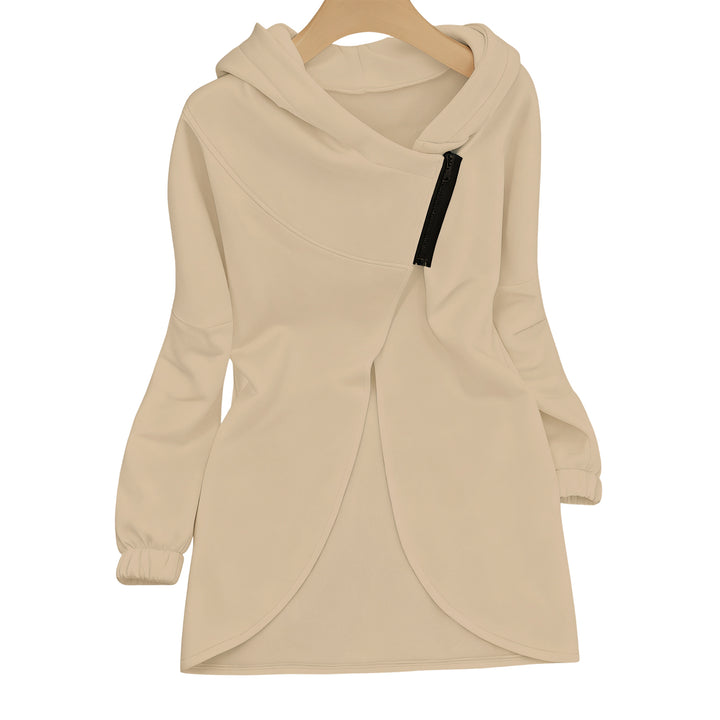 Oversized Zip Up Hoodie for Women Asymmetric Long Sleeve Trendy Hoodies Jackets with Large Hood for Travel attractively