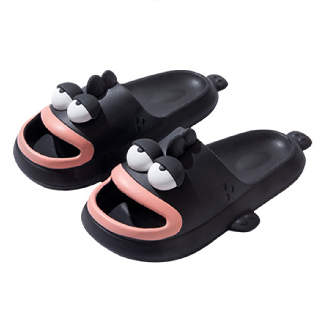 Fish Slippers for Women Open Toe Indoor Funny Animal Slippers Cartoon Anti-Slip Shower Slides for Bedroom ingenious