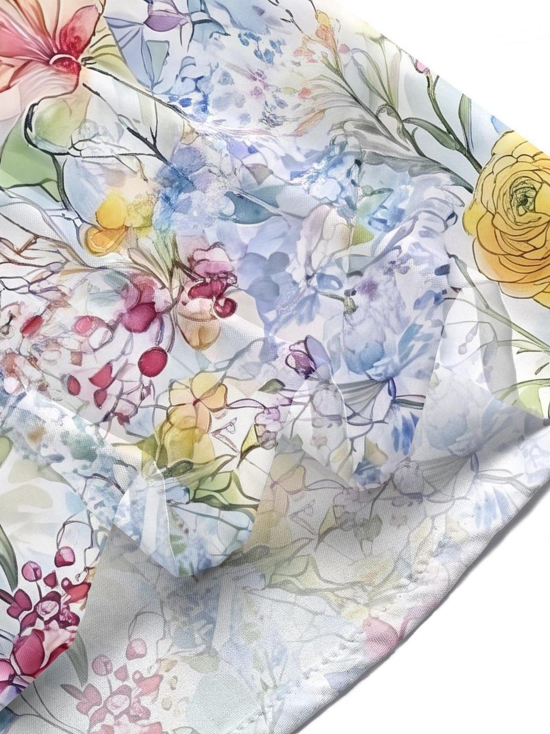 Art Pastel Watercolor Floral Women's Short Sleeve Shirts