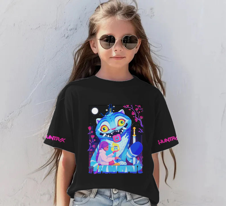 Demon Cat Derpy Children's Cotton T-Shirts