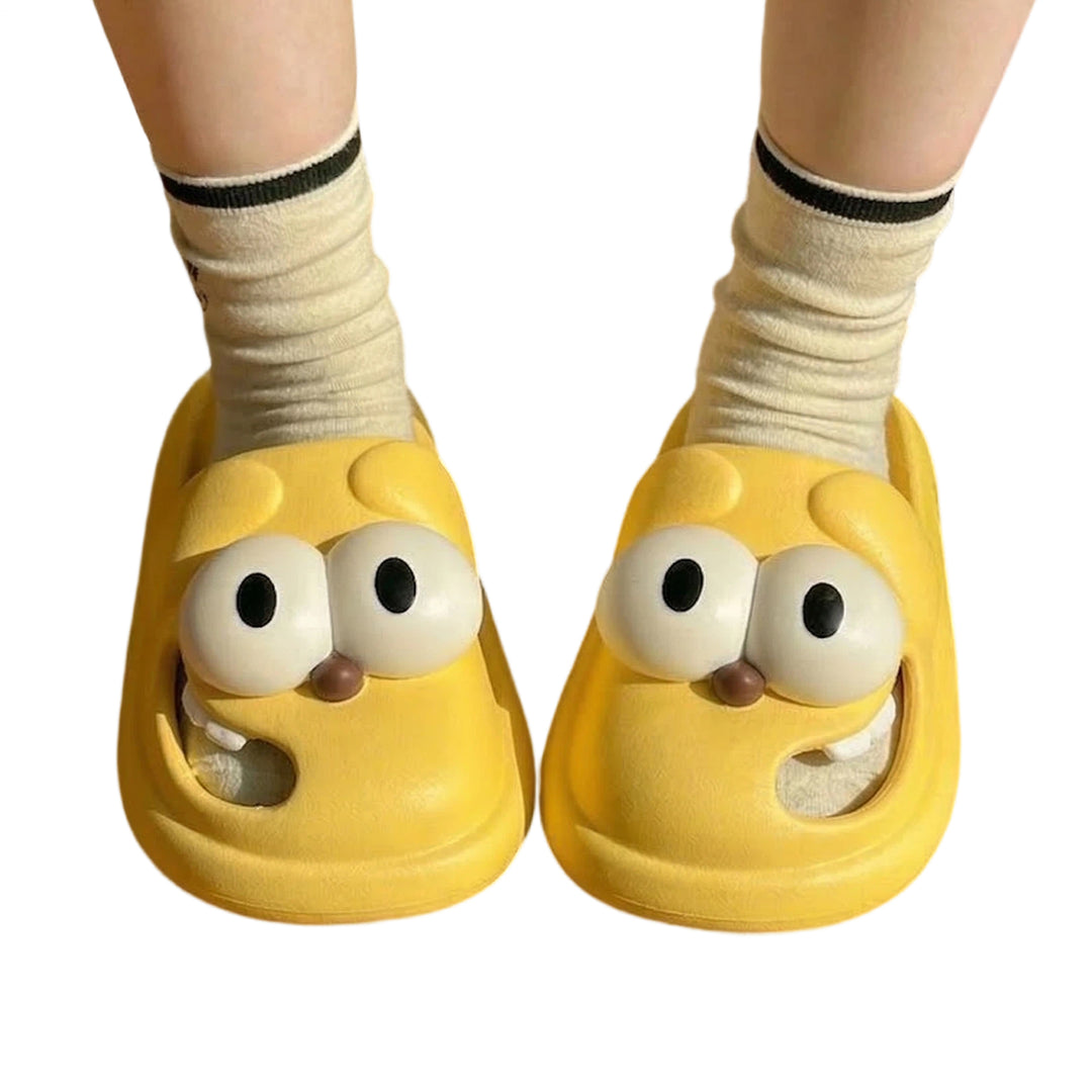 Animal Slippers for Women Closed Toe Cartoon Dog Slippers Casual Thick Sole Indoor Slides for Home Bedroom heathly