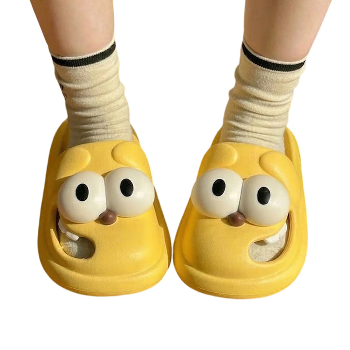 Animal Slippers for Women Closed Toe Cartoon Dog Slippers Casual Thick Sole Indoor Slides for Home Bedroom heathly