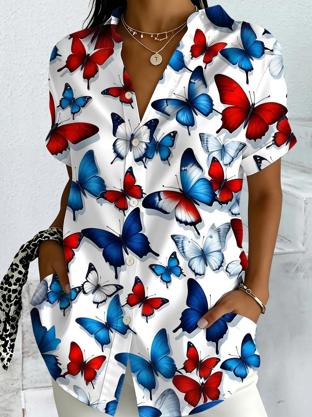 Butterfly Women's Short Sleeve Shirts