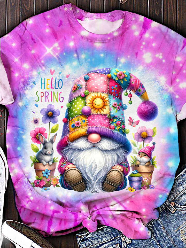 Spring Gnome Crew Neck T-shirt