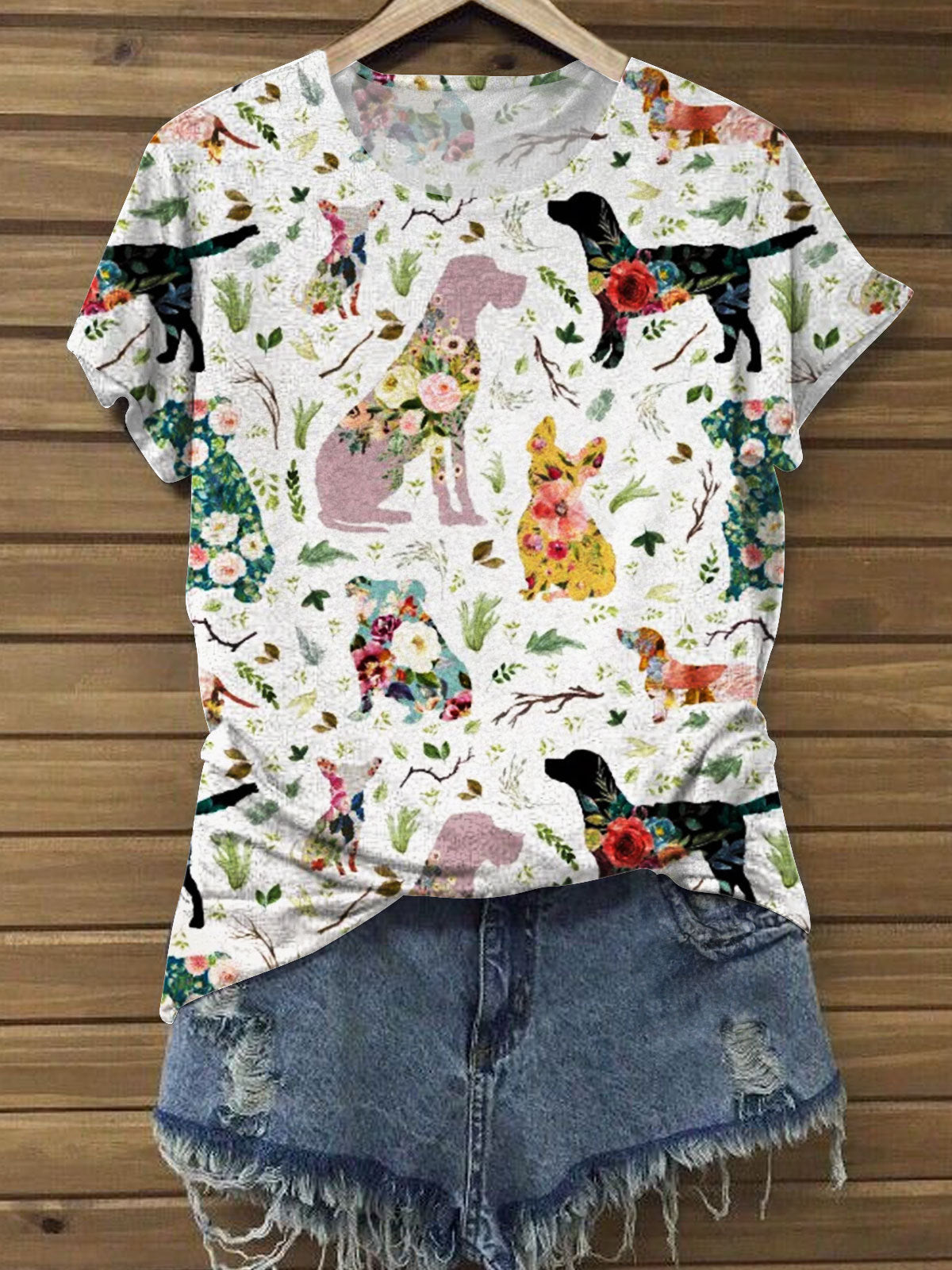 Dog Button Up Shirt - Dot Floral - Small Batch main image 1