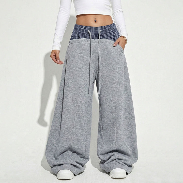 Baggy Sweatpants Women High Waisted Long Barrel Trousers Joggers With Drawstring Elastic Waist for Dating admired