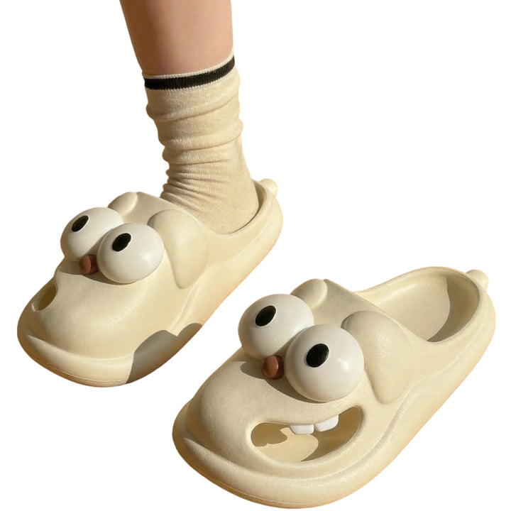 Animal Slippers for Women Closed Toe Cartoon Dog Slippers Casual Thick Sole Indoor Slides for Home Bedroom heathly