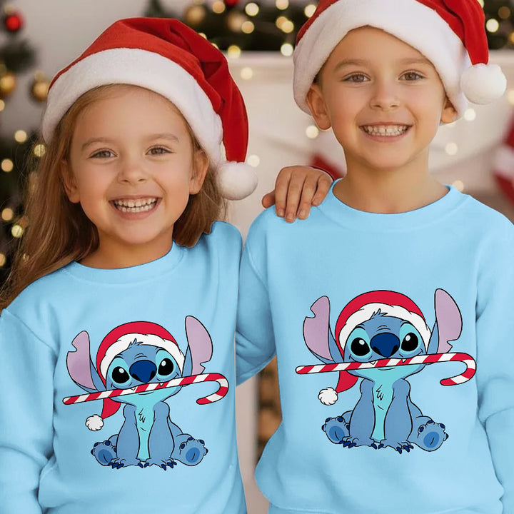 Cartoon Snoopy Christmas Children's Crew Neck Sweatshirt