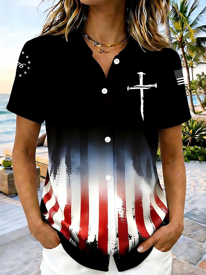 Independence Cross Women's Short Sleeve Shirts