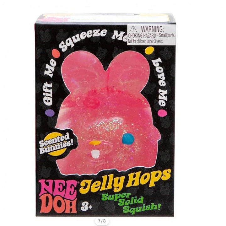 NeeDoh Jelly Hops Scented Bunnies Assorted Colours - Soft Squeezable Texture, Sparkly Finish, Sweet Jellybean Aroma, Tactile Sensory Fun