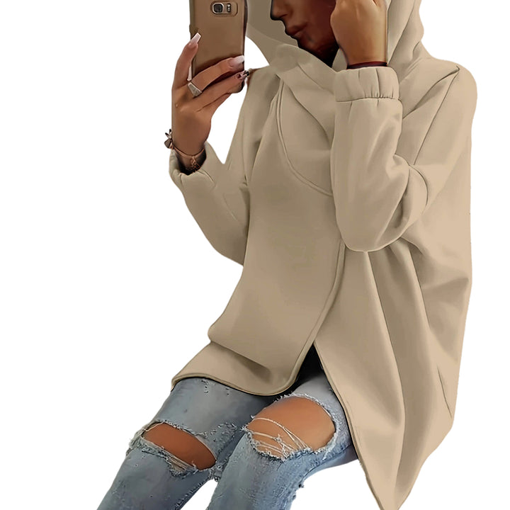 Oversized Zip Up Hoodie for Women Asymmetric Long Sleeve Trendy Hoodies Jackets with Large Hood for Travel attractively