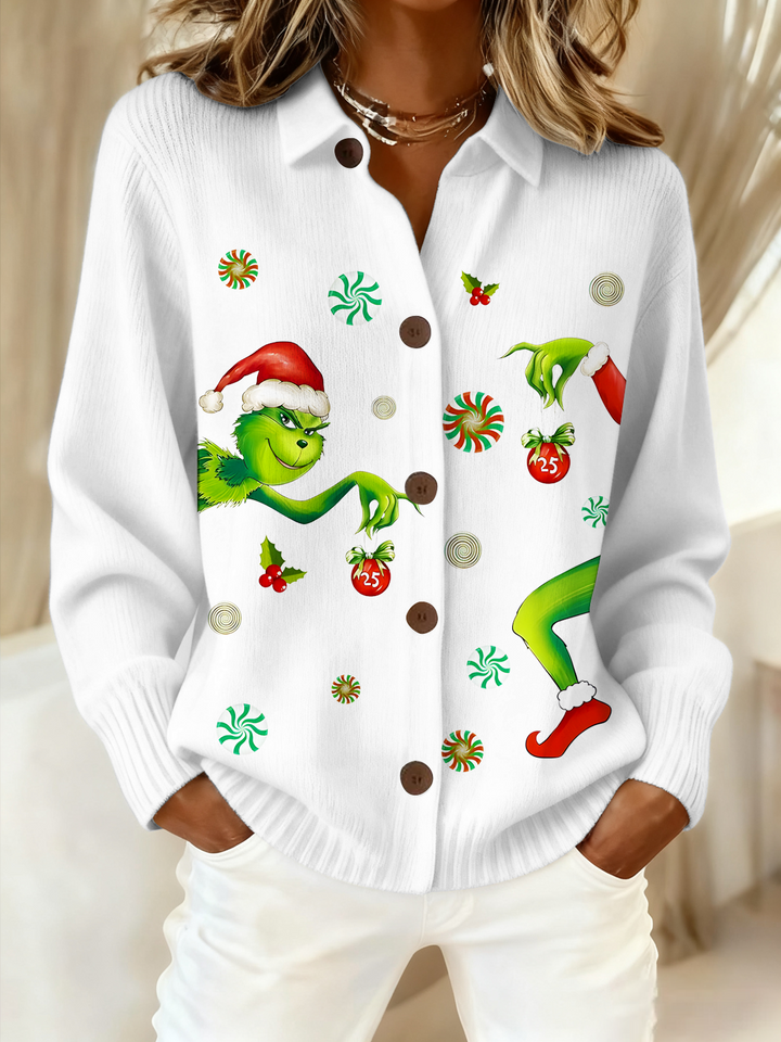 Women's Merry Christmas Fun Grinch Cardigan