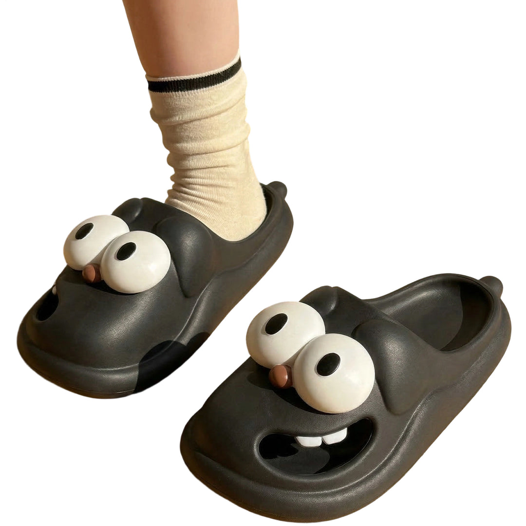 Animal Slippers for Women Closed Toe Cartoon Dog Slippers Casual Thick Sole Indoor Slides for Home Bedroom heathly