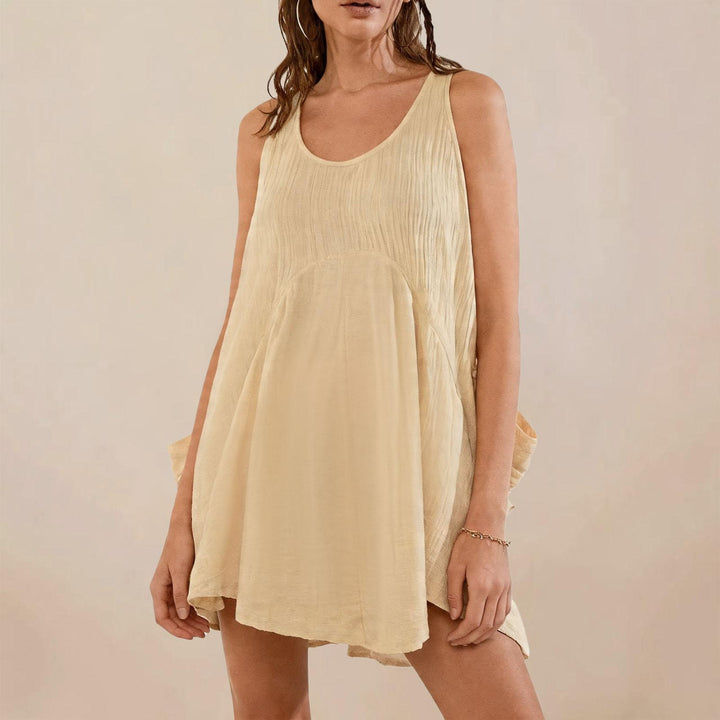 Babydoll Dress for Women Scoop Neck Loose Tank Top Dress Sleeveless Swing Flowy Sundresses for Daily Wear gorgeous