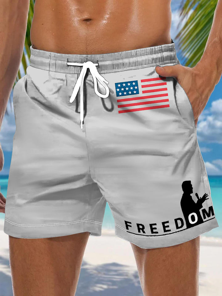 In Memory of Charlie Kirk Men's Print Pocket Shorts