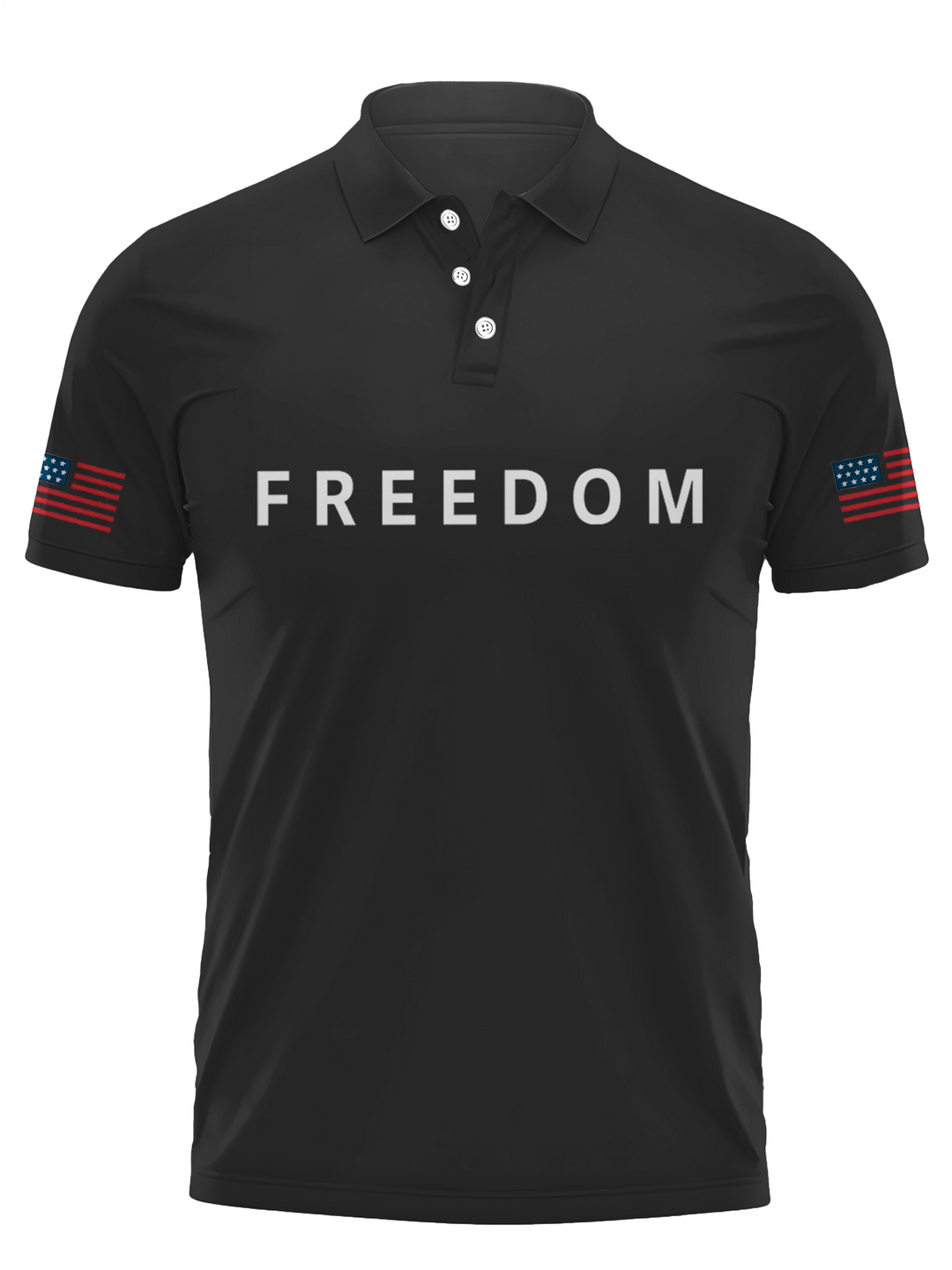 Men's Charlie Kirk Freedom Short Sleeve Button Polo Shirt