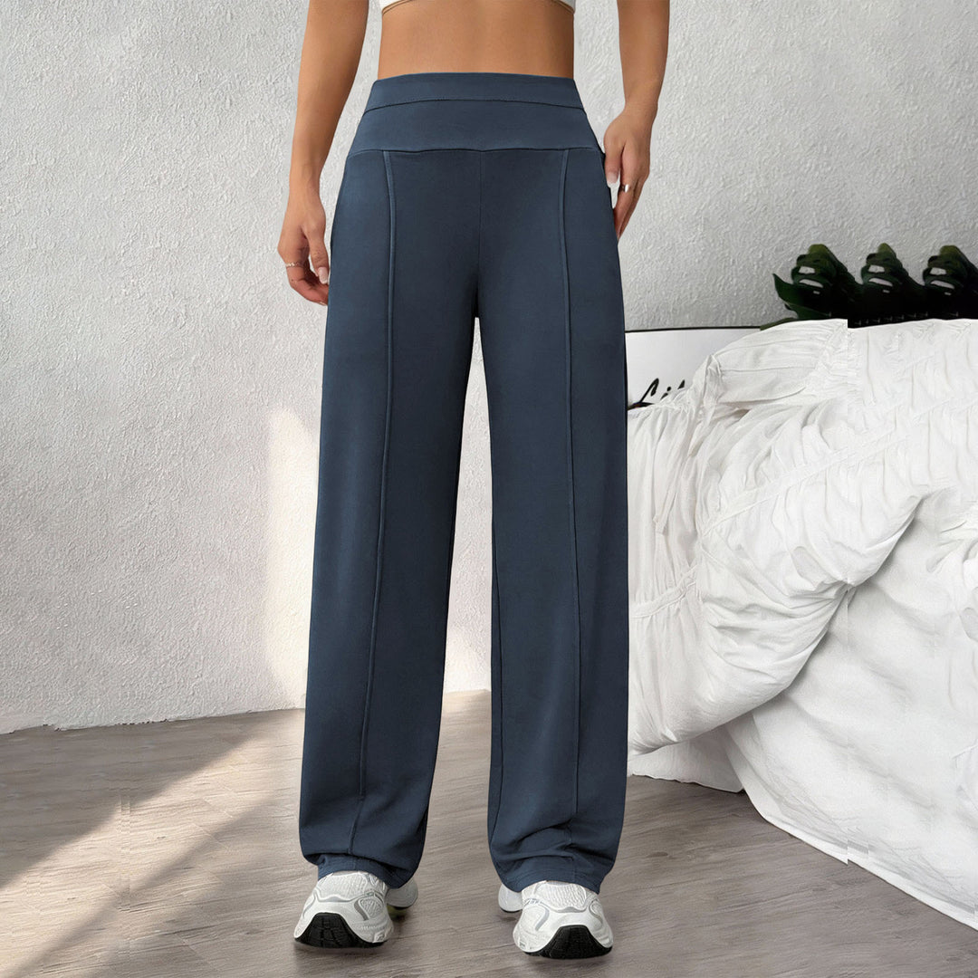 Yoga Pants Straight Leg for Women High Waist Workout Pants With Pockets Stretch Casual Sweatpants for Leisure brilliant