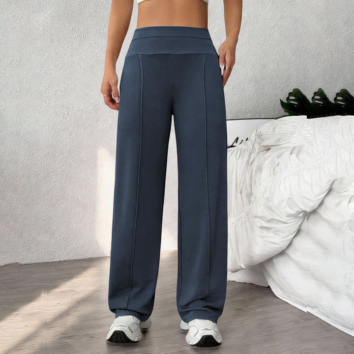 Yoga Pants Straight Leg for Women High Waist Workout Pants With Pockets Stretch Casual Sweatpants for Leisure brilliant