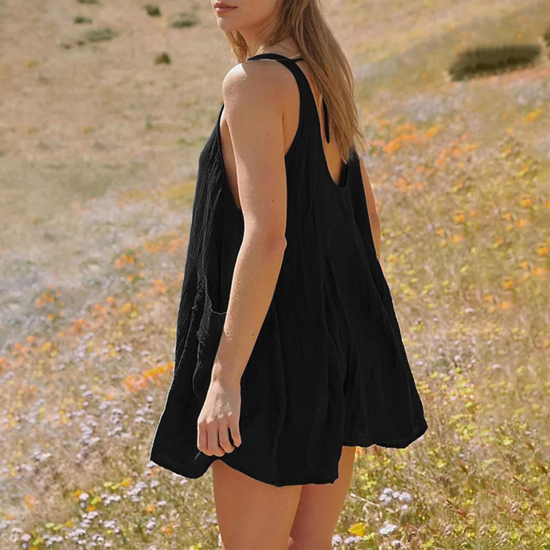Babydoll Dress for Women Scoop Neck Loose Tank Top Dress Sleeveless Swing Flowy Sundresses for Daily Wear gorgeous