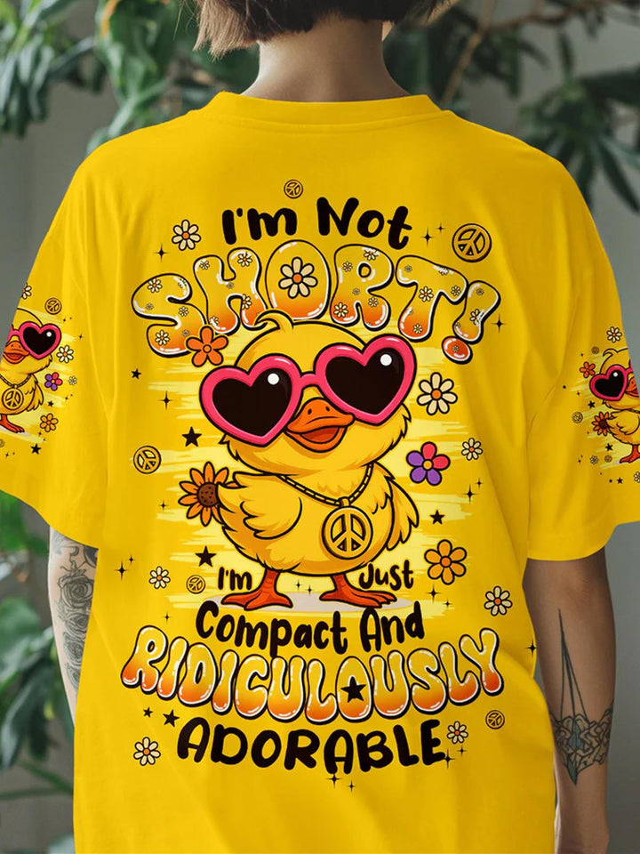 Hippie Duck Print Crew Neck T-shirt