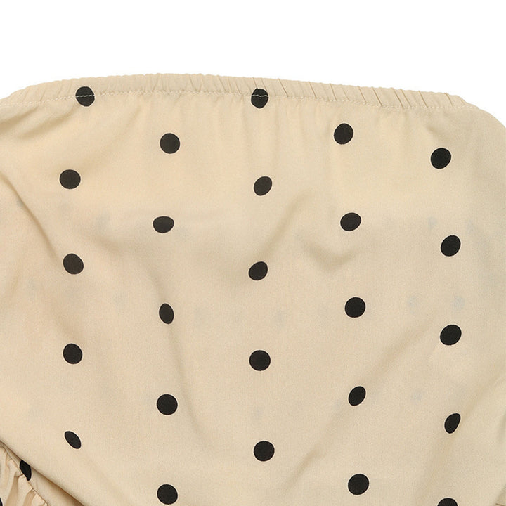 Peplum Tube Top Summer Dot Ruched Basic Sexy Strapless Ruffle Shirt Sleeveless Summer Going Out Top for Party superior