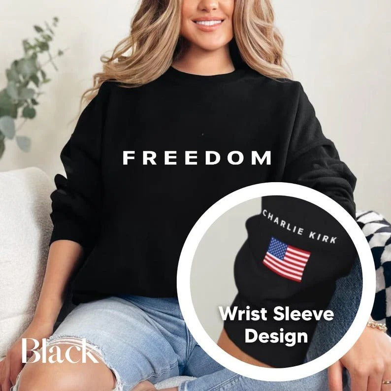 Charlie Kirk Memorial Printed Long Sleeve Casual Top