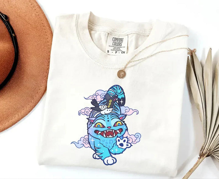 Demon Hunter Derpy Tiger Crew Neck T-shirt