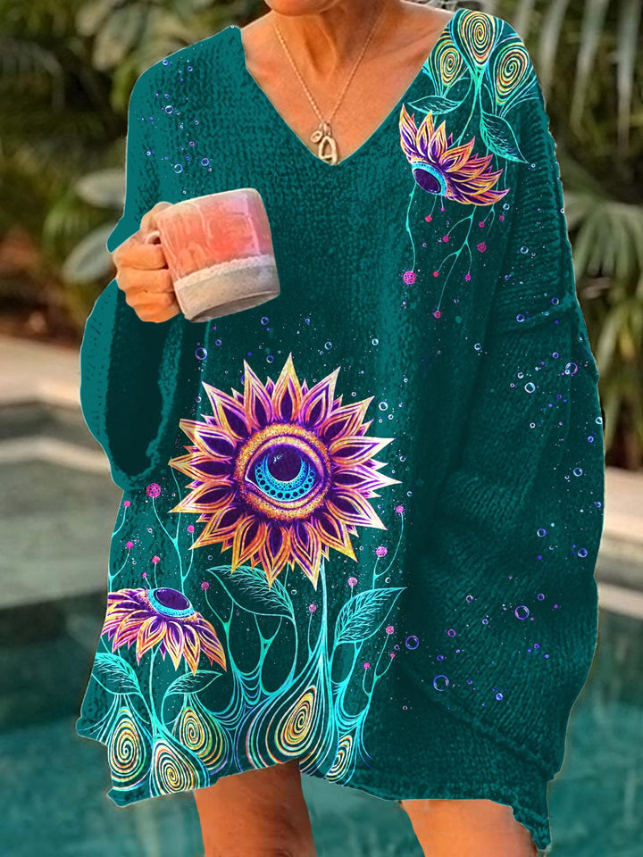 Ethnic Style Casual Pullover Sweater