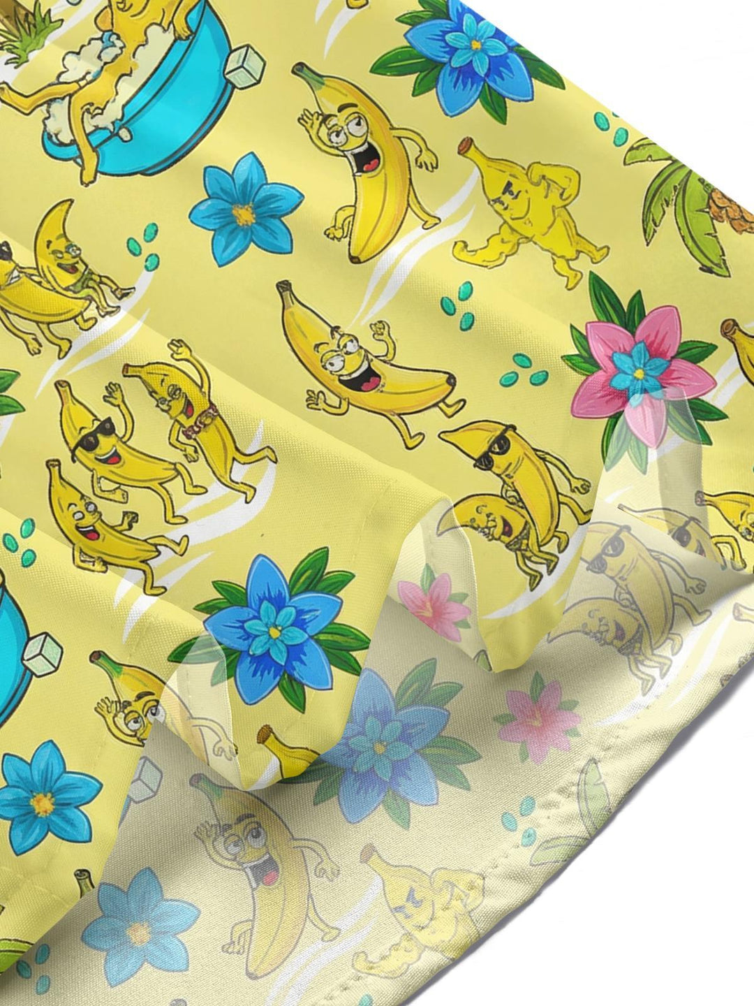 Banana Hawaiian Print Women's Short Sleeve Shirts